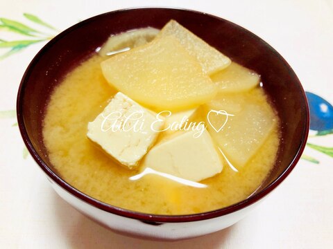 ♡簡単汁物♪大根と豆腐の味噌汁♡